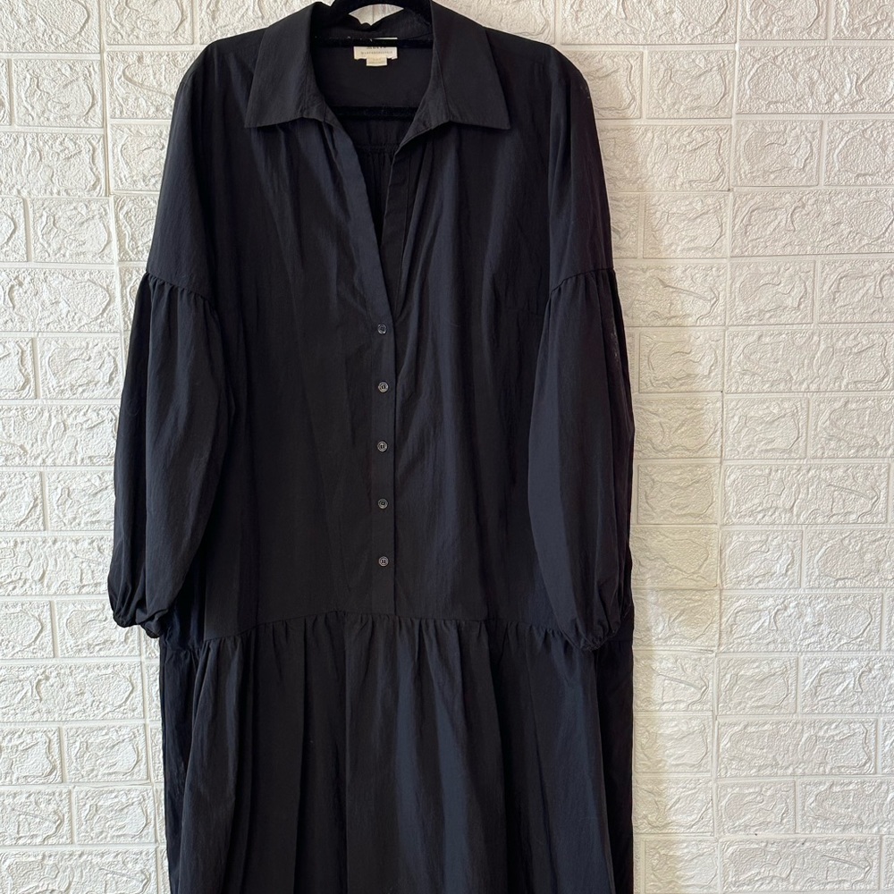 Anthropologie Black Midi Dress